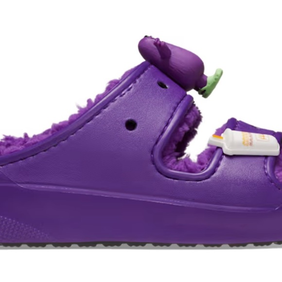 Grimace New With Tags Limited Edition Crocs Sherpa lined Size Women’s 10 & 9 - Picture 3 of 6